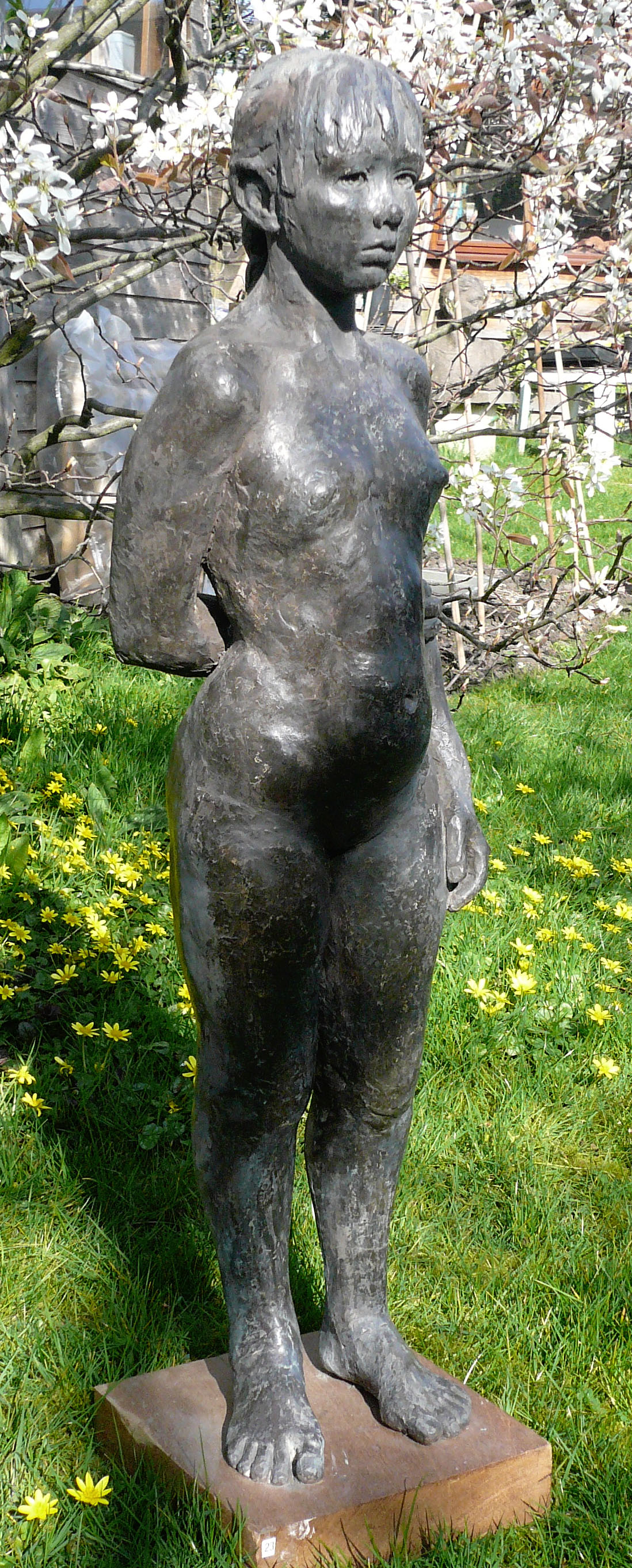 A sculpture of a girl by Caroline Mayow
