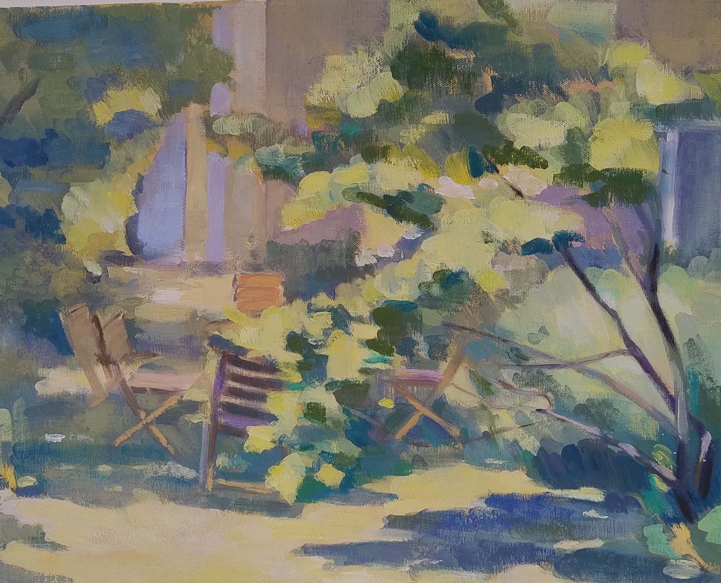 An oil painting of a hot day by Caroline Mayow